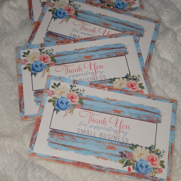 Shabby Chic Rustic Thank You cards ( match up to any poly mailer ) - Picture 3 of 3